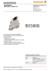 Weidmueller OPTO MOS 24VDC / 24VDC 0.1A 8607340000 Техническая Спецификация