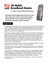 Zoom 3G Mobile Broadband Modem 4595-00-00F Merkblatt