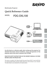 Sanyo PDG-DXL100 快速安装指南