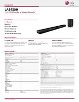 LG LAS450H Specification Sheet