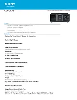 Sony CDP-CX355 Specification Guide