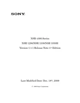 Sony NSR-1050H Manuel D’Utilisation