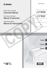 Canon ZR900 Manual Do Utilizador
