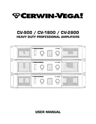 Cerwin-Vega CV-1800 Owner's Manual