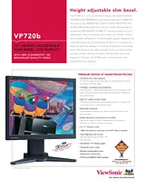 Viewsonic vp720b Guia De Especificação
