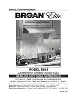 Broan E661 インストールガイド