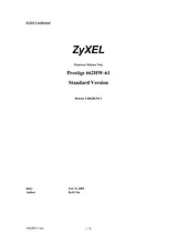 ZyXEL p-662h-61 Note De Mise