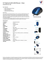 V7 Optical LED USB Mouse - blue MV3010010-BLU-5EB Scheda Tecnica