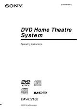Sony DAV-DZ100 User Manual