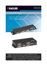 Black Box Dual Link DVI Splitters ユーザーズマニュアル