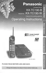 Panasonic kx-tc190 Guía Del Usuario