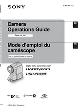 Sony DCR-PC330E Справочник Пользователя