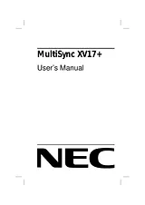 NEC XV17+ Manual Do Utilizador