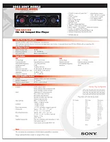 Sony CDX-CA710X Guia De Especificaciones