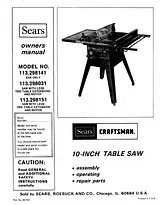 Sears 113.298141 Manuale Utente