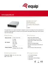 Equip USB 2.0 Internal Card Reader, 3.5" 128581-v1 Fascicule