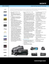 Sony HDR-XR520 Guia De Especificação