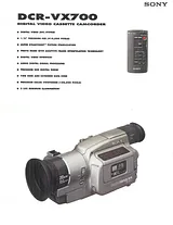 Sony dcr-vx700 Guide De Spécification