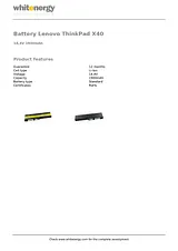 Whitenergy 1900mAh Lenovo ThinkPad X40 03920 产品宣传页