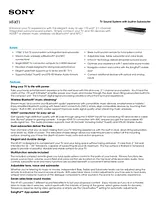 Sony HT-XT1 Specification Guide
