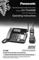 Panasonic KX-TG4000B Manuale Utente