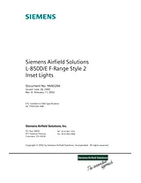 Siemens L-850D/E F-Range Style 2 Inset Lights 사용자 설명서