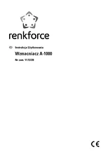 Renkforce A 1000 Hi-Fi Amplifier 29265c10 Data Sheet