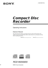 Sony RCD-W2000ES Manual