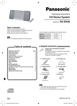 Panasonic SCEN36 Guida Al Funzionamento
