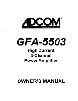 Adcom gfa-5503 Manual Do Proprietário