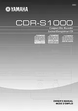 Yamaha CDR-S1000 Manuel D’Utilisation