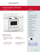 Frigidaire ffef3016l Specification Guide