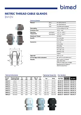 Bimed Cable gland PG9 Polyamide Black (RAL 9005) BS-22 50 pc(s) BS-22 Data Sheet