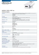 Devolo dLAN 1200+ WiFi ac 9390 데이터 시트
