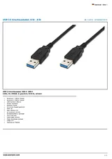 ASSMANN Electronic USB 3.0, USB A - USB A, 5 m AK-112313 전단