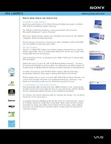 Sony VGC-JS430F Guida Specifiche