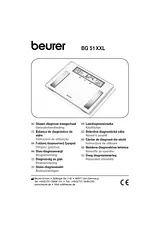 Beurer Smart bathroom scales BG 51 XXL Weight range=200 kg White, Stainl 760.20 Datenbogen