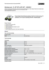 Phoenix Contact Wireless set FL BT EPA AIR SET 2693091 2693091 Data Sheet