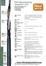 Igus CF5.07.05 Chainflex PVC Control Cable CF5.07.05 Техническая Спецификация