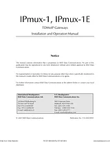 RAD Data comm IPmux-1E Manual Do Utilizador