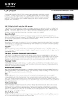 Sony CDX-GT730UI Guida Specifiche