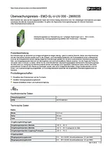 Phoenix Contact Monitoring relay EMD-SL-V-UV-300 2866035 2866035 数据表