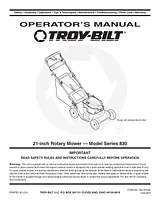 Troy-Bilt 830 Manual Do Utilizador