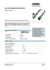 Phoenix Contact Sensor/Actuator cable SAC-4P-M12MR/1,5-PUR/M12FS 1668616 1668616 Data Sheet