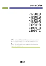LG L1760TR-BF Инструкции Пользователя