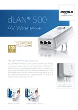 Devolo dLAN 500 AV Wireless+ 1825 Dépliant