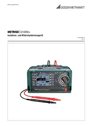 GMC Metriso G1000+ Insulation measuring device, M550B Fiche De Données