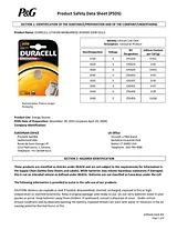 Duracell CR2450 3V 5000394030428 Data Sheet