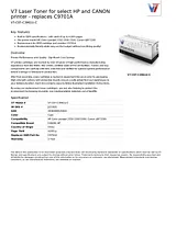 V7 Laser Toner for select HP and CANON printer - replaces C9701A V7-C07-C3961U-C Техническая Спецификация