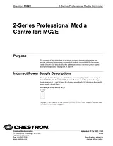 Crestron mc2e ad 用户手册